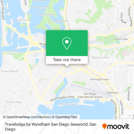 Mapa de Travelodge by Wyndham San Diego Seaworld