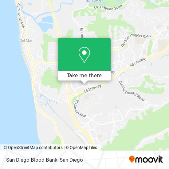 Mapa de San Diego Blood Bank