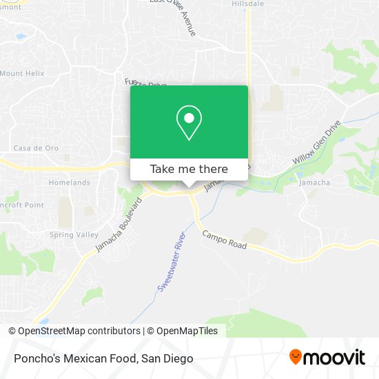 Mapa de Poncho's Mexican Food