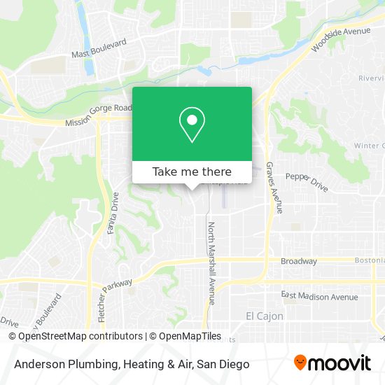 Anderson Plumbing, Heating & Air map