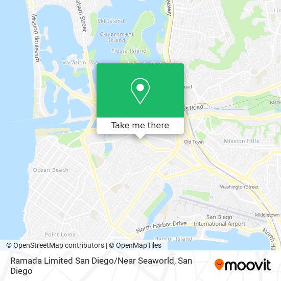 Ramada Limited San Diego / Near Seaworld map