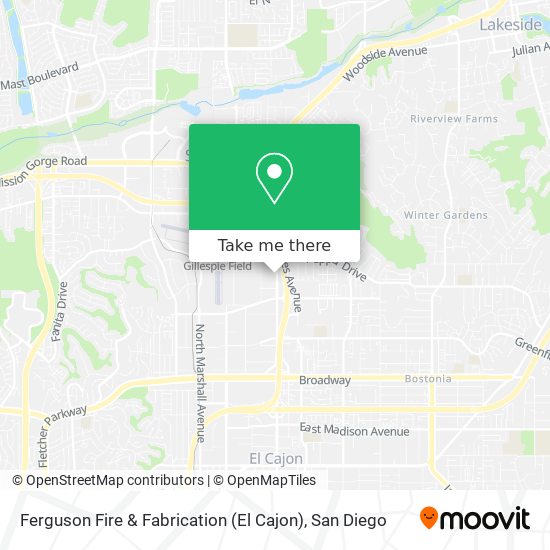 Ferguson Fire & Fabrication (El Cajon) map