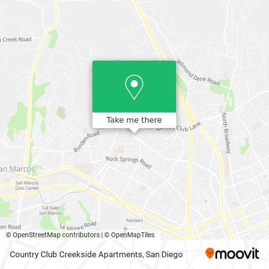 Mapa de Country Club Creekside Apartments