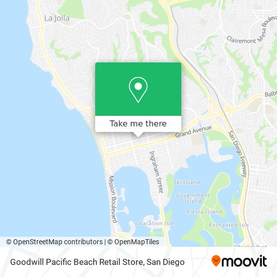Goodwill Pacific Beach Retail Store map