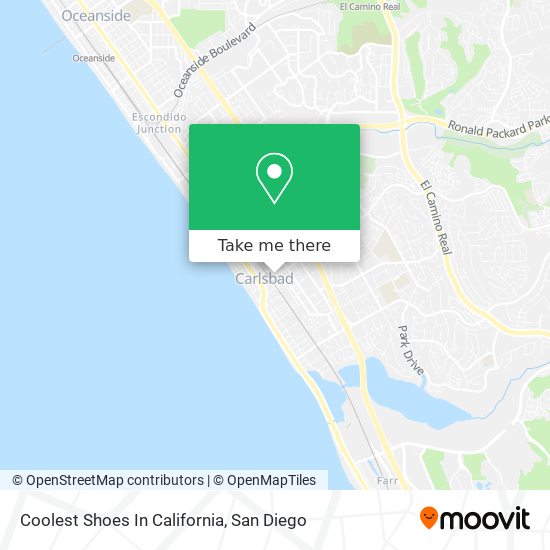 Mapa de Coolest Shoes In California
