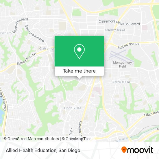 Allied Health Education map