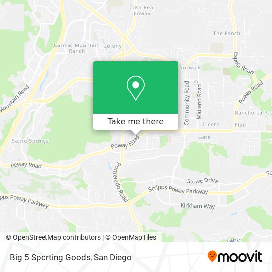 Big 5 Sporting Goods map