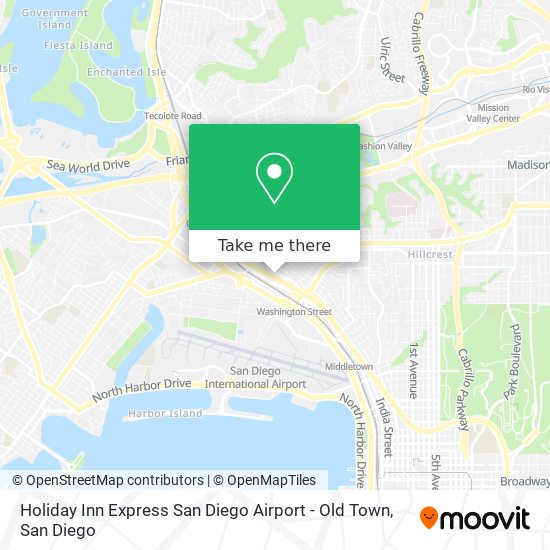 Mapa de Holiday Inn Express San Diego Airport - Old Town