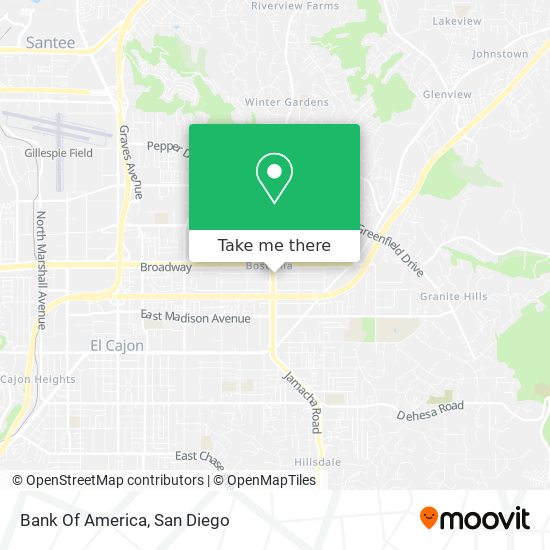Mapa de Bank Of America