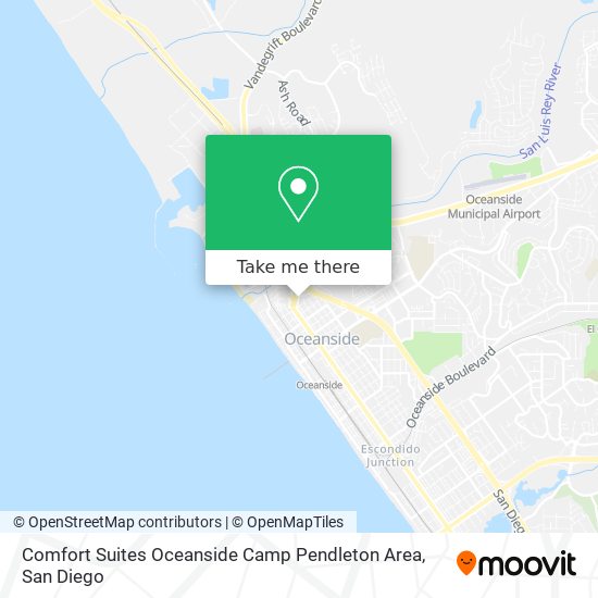 Comfort Suites Oceanside Camp Pendleton Area map