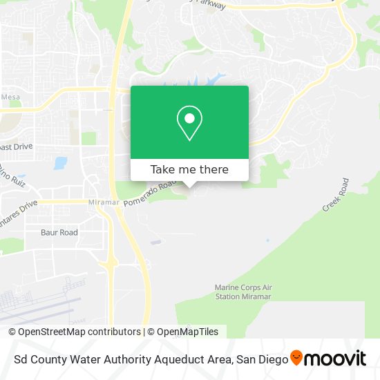 Mapa de Sd County Water Authority Aqueduct Area