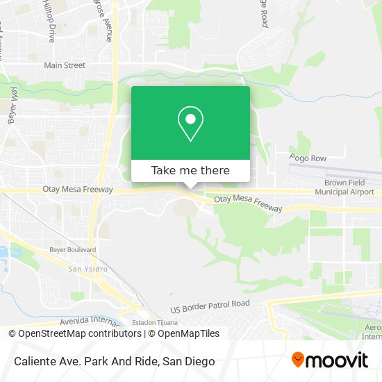 Caliente Ave. Park And Ride map
