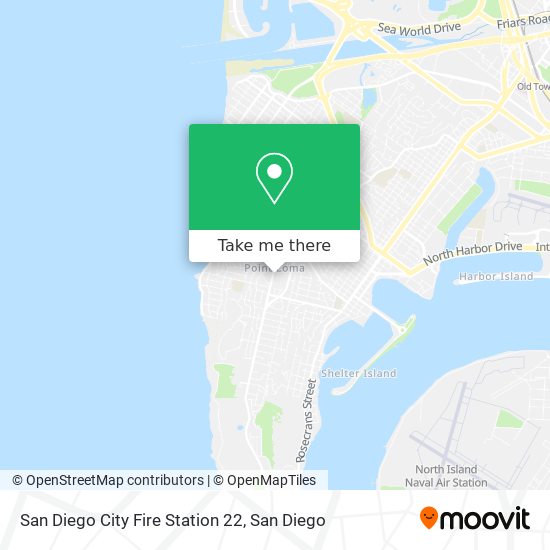 San Diego City Fire Station 22 map