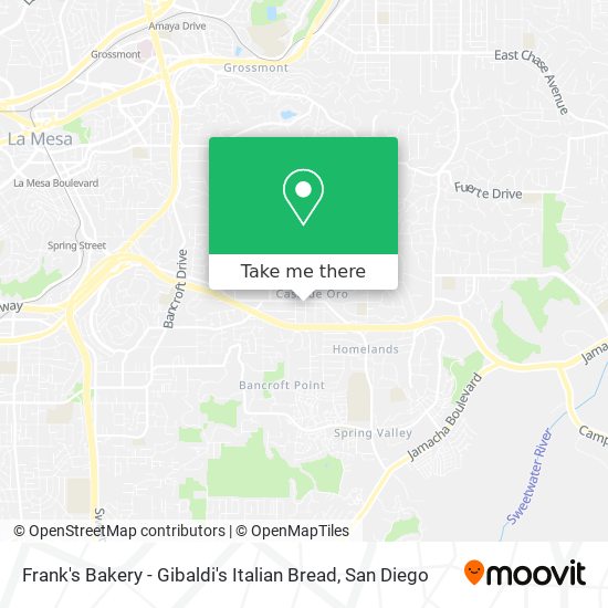Frank's Bakery - Gibaldi's Italian Bread map