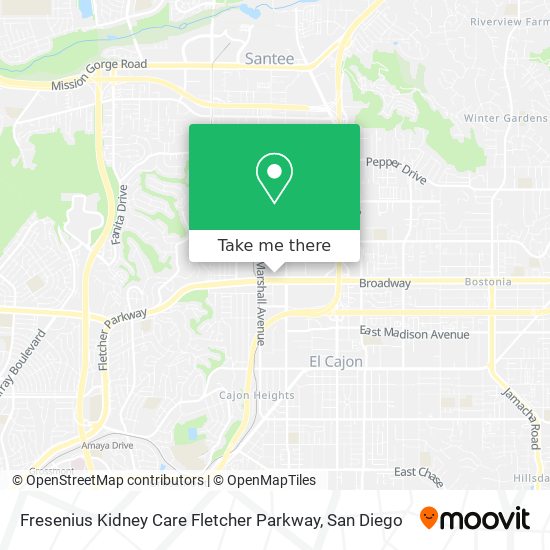 Mapa de Fresenius Kidney Care Fletcher Parkway