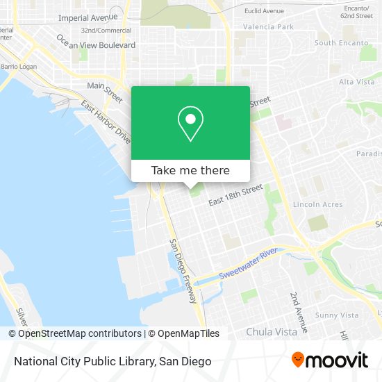 National City Public Library map