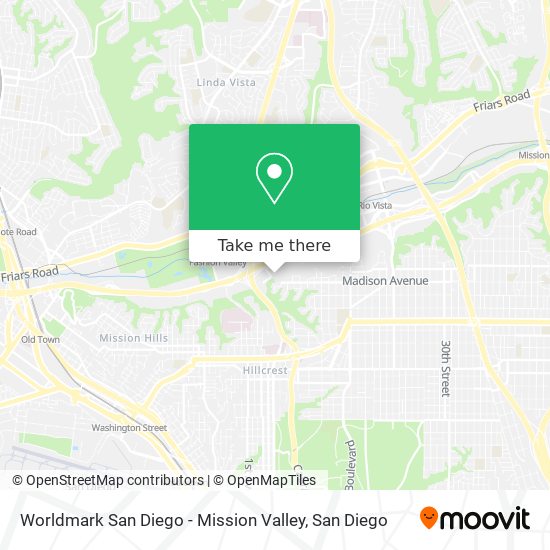 Mapa de Worldmark San Diego - Mission Valley