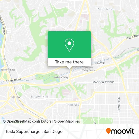 Mapa de Tesla Supercharger