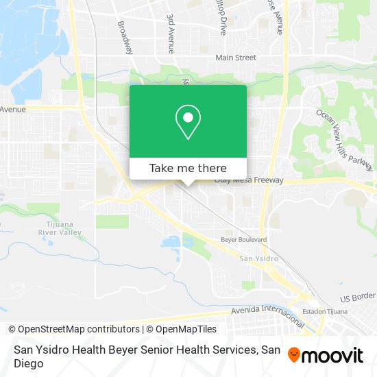 San Ysidro Health Beyer Senior Health Services map