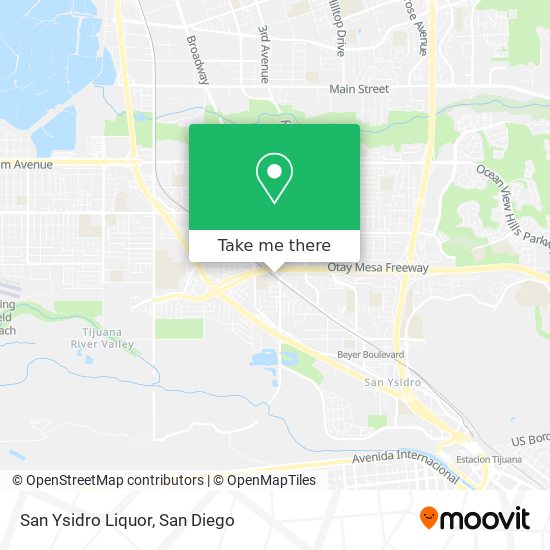 San Ysidro Liquor map