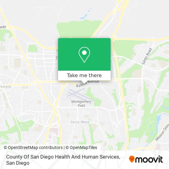 County Of San Diego Health And Human Services map