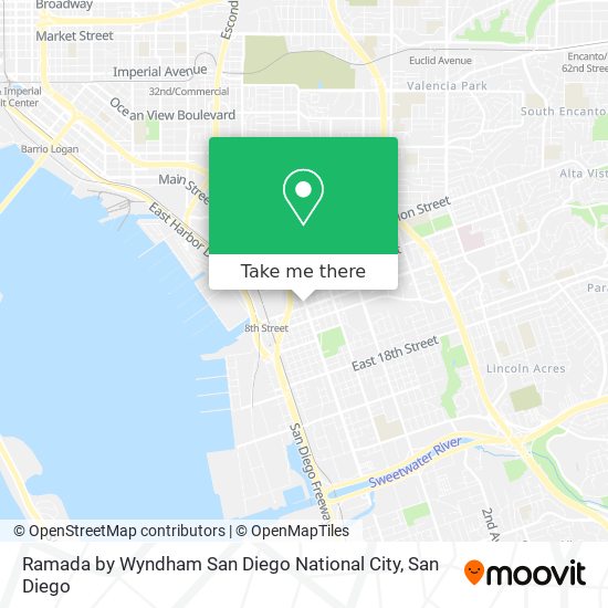 Ramada by Wyndham San Diego National City map