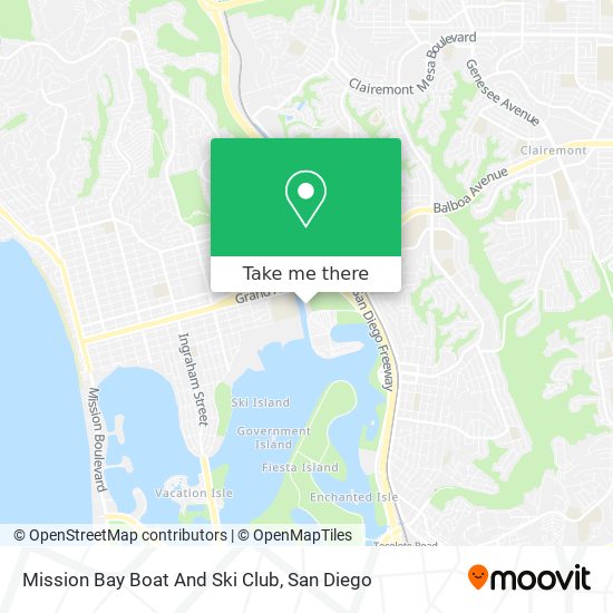 Mission Bay Boat And Ski Club map