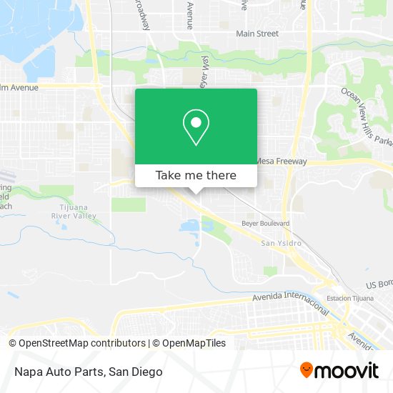 Mapa de Napa Auto Parts