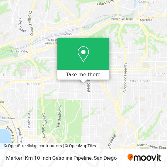 Marker: Km 10 Inch Gasoline Pipeline map