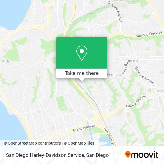 Mapa de San Diego Harley-Davidson Service