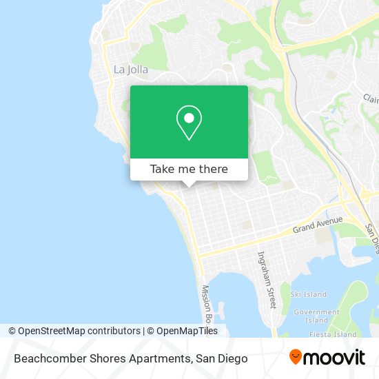 Mapa de Beachcomber Shores Apartments