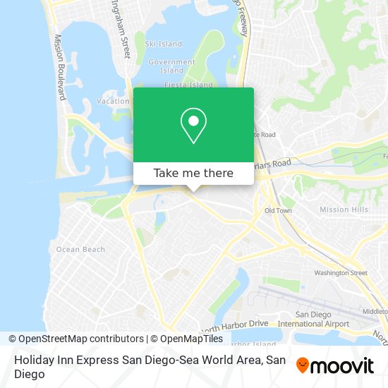 Mapa de Holiday Inn Express San Diego-Sea World Area