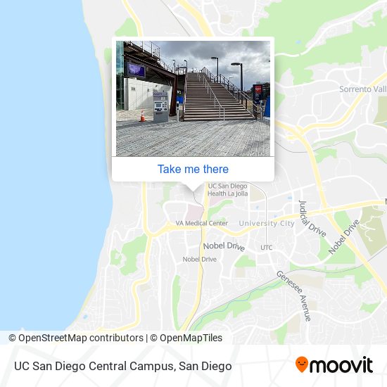 Mapa de UC San Diego Central Campus