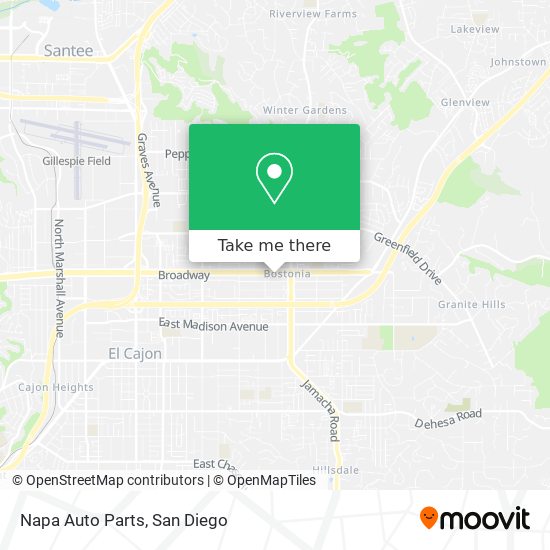 Napa Auto Parts map