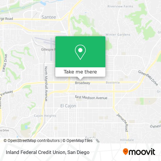 Inland Federal Credit Union map