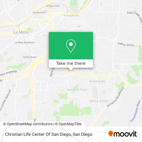 Mapa de Christian Life Center Of San Diego