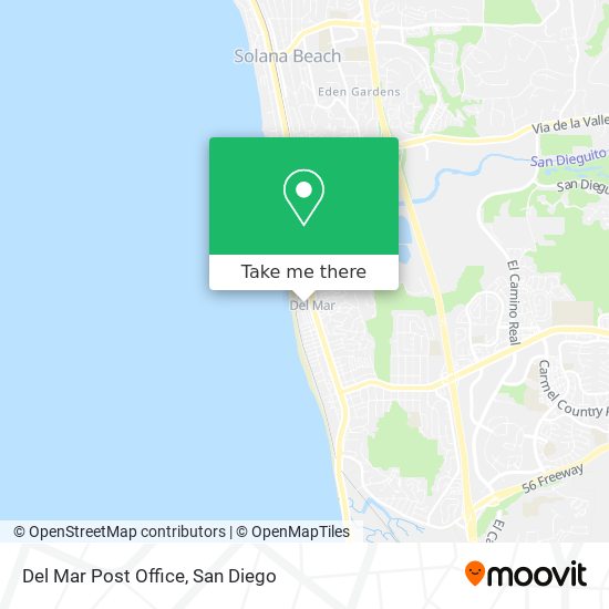 Mapa de Del Mar Post Office