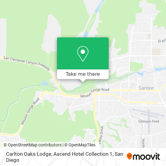 Mapa de Carlton Oaks Lodge, Ascend Hotel Collection 1