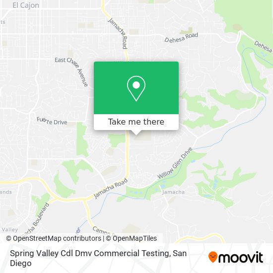 Mapa de Spring Valley Cdl Dmv Commercial Testing