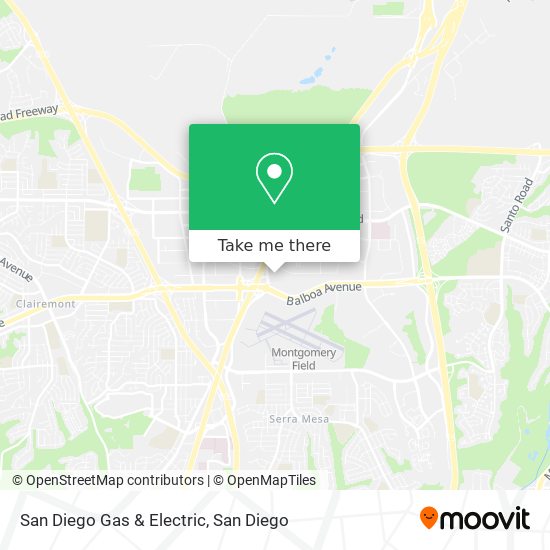 Mapa de San Diego Gas & Electric