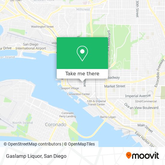 Gaslamp Liquor map