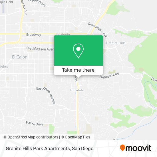 Mapa de Granite Hills Park Apartments