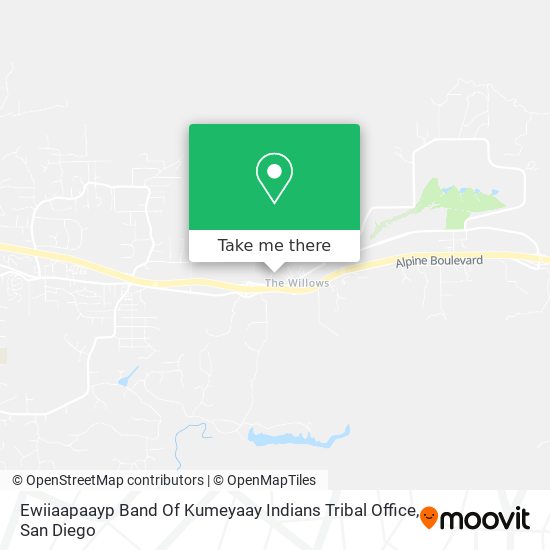 Ewiiaapaayp Band Of Kumeyaay Indians Tribal Office map