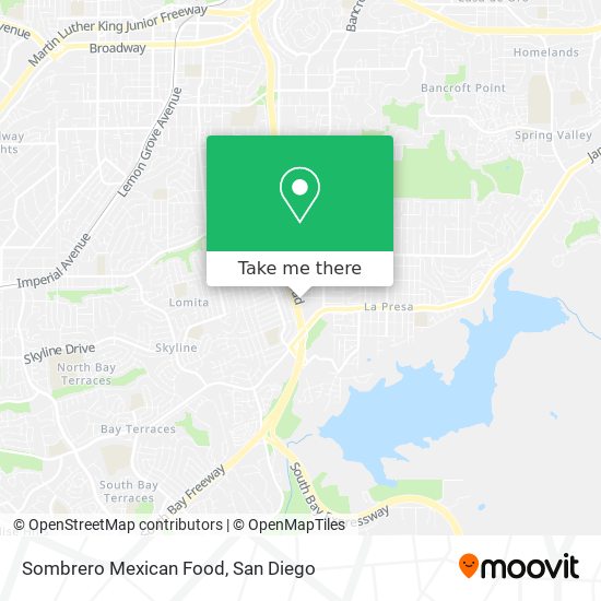 Sombrero Mexican Food map