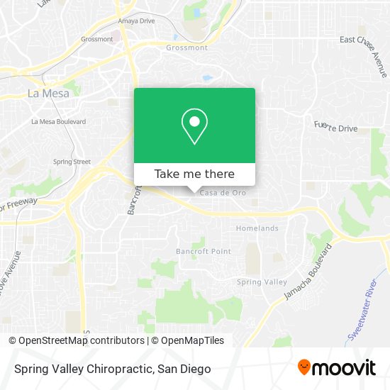 Spring Valley Chiropractic map