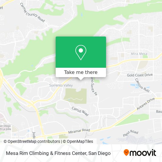 Mapa de Mesa Rim Climbing & Fitness Center