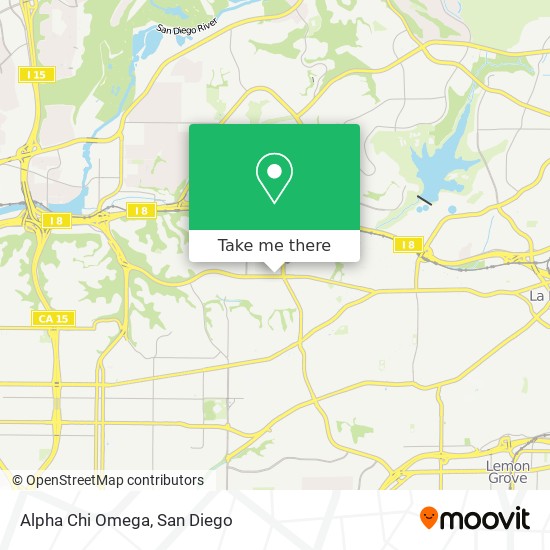 Mapa de Alpha Chi Omega