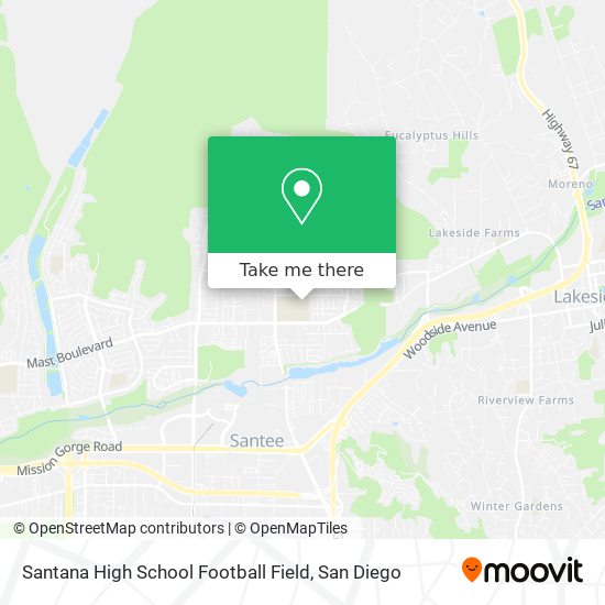 Mapa de Santana High School Football Field