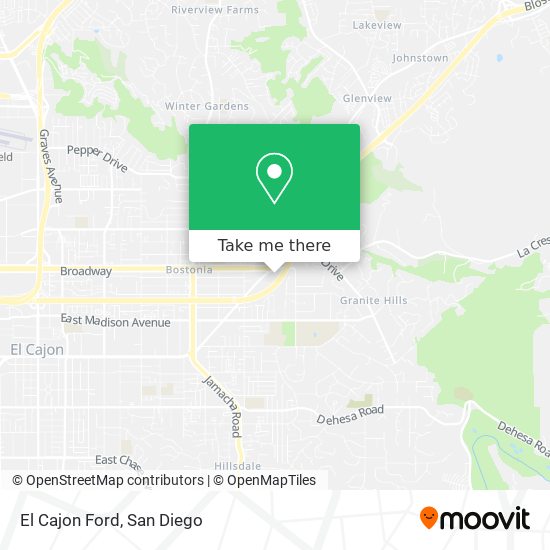 El Cajon Ford map