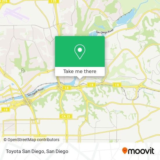 Toyota San Diego map